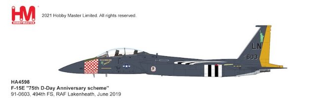 McDonnell Douglas F15E Strike Eagle "75th D-Day Anniversary scheme" - 494th FS, RAF